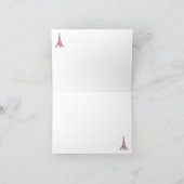 Eiffeltoren Roos Rozen Franse Topiaire kunst Bedankkaart (Binnen)
