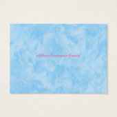 Eiffeltoren roze en blauwe rozen visitekaartje (Achterkant)