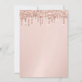 Eiffeltoren Roze Goud Glitter Druppels Sweet 16 Kaart (Achterkant)