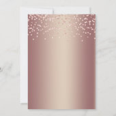 Eiffeltoren Roze Goud Glitter Sweet 16  Kaart (Achterkant)