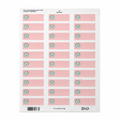 Eiffeltoren Roze Rozen Zebra Print Labels (Full Sheet)