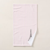 Eiffeltoren Roze Streep Badhanddoekenset Bad Handdoek (Handdoek)