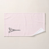 Eiffeltoren Roze Streep Badhanddoekenset Bad Handdoek (Handdoek)
