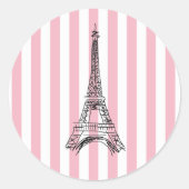 Eiffeltoren roze streep Stickers (Voorkant)