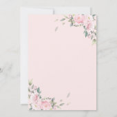 Eiffeltoren Roze Strik Bloemen 30e Verjaardag Kaart (Achterkant)
