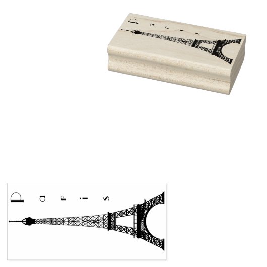 Eiffeltoren Rubberstempel (Gestempeld)