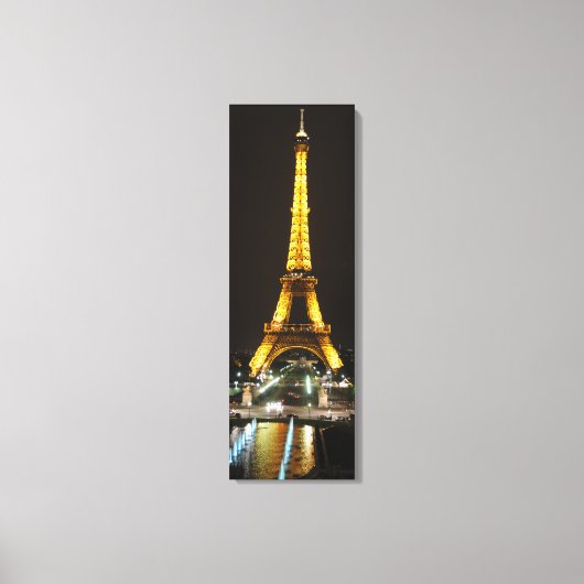 Eiffeltoren 's Nachts Canvas Afdruk (Voorkant)