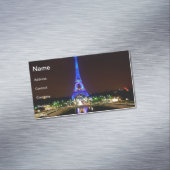 Eiffeltoren 's nachts in Parijs Magnetisch Visitekaartje (Voorbeeld)
