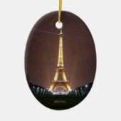 Eiffeltoren 's nachts keramisch ornament (Voorkant)