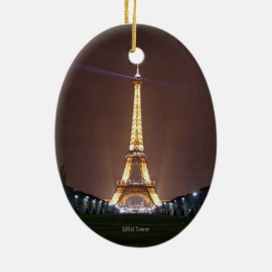 Eiffeltoren 's nachts keramisch ornament (Achterkant)