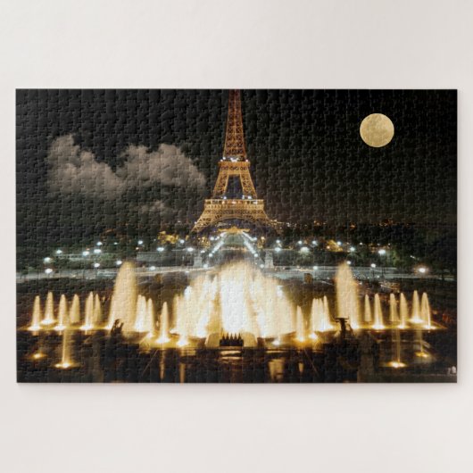 Eiffeltoren 's nachts. legpuzzel (Horizontaal)