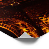 eiffeltoren 's nachts poster (Hoek)