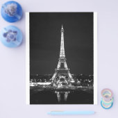 Eiffeltoren 's Nachts - Z/W Flyer (Enkel)