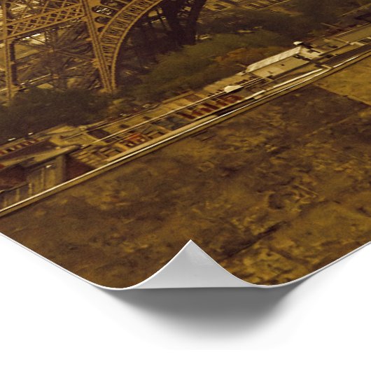 eiffeltoren sepia poster (Hoek)