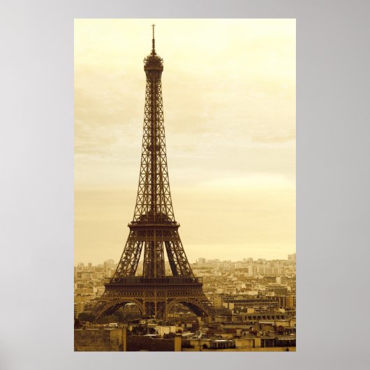 eiffeltoren sepia poster (Voorkant)