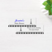 Eiffeltoren Silhouet Klein Label - Helderblauw Mini Visitekaartjes (Bureau)