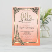 Eiffeltoren, Sinaasappel 50e verjaardag Kaart (Staand voorkant)