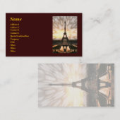 Eiffeltoren, sjabloon visitekaartje (Voorkant / Achterkant)