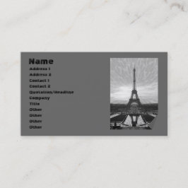 Eiffeltoren, sjabloon visitekaartje