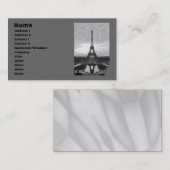 Eiffeltoren, sjabloon visitekaartje (Voorkant / Achterkant)