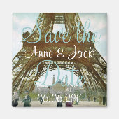 Eiffeltoren Sla de datum op Magneet (Voorkant)