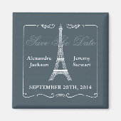 Eiffeltoren Sla de datummagneet op Magneet (Voorkant)