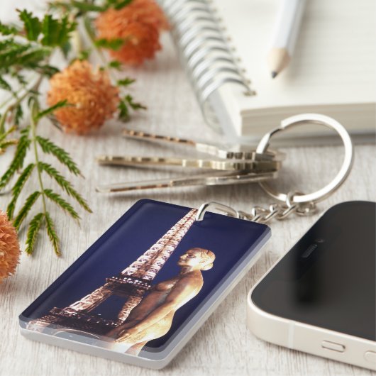 Eiffeltoren sleutelhanger-dame Parijs Sleutelhanger (Voorkant Rechts)