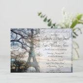 Eiffeltoren Spring Sunrise Waterverf Kaart (Staand voorkant)