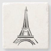 Eiffeltoren Stenen Onderzetter (Voorkant)