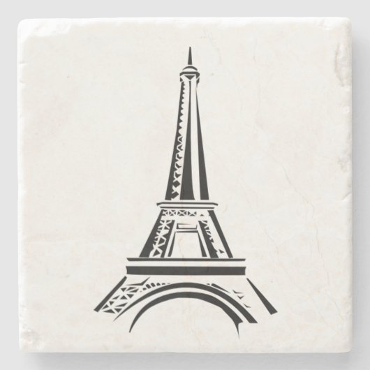 Eiffeltoren Stenen Onderzetter (Voorkant)