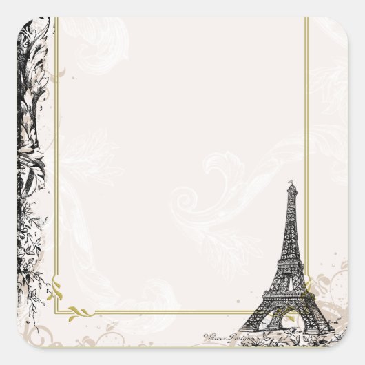 Eiffeltoren Stickers Labels (Voorkant)