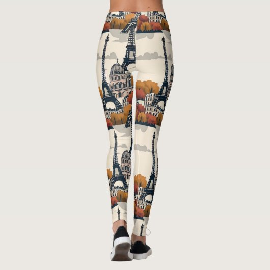 Eiffeltoren stijl trendy Parijs Leggings (Achterkant)