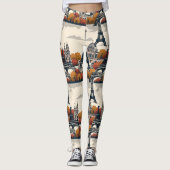 Eiffeltoren stijl trendy Parijs Leggings (Voorkant)
