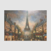 Eiffeltoren Straatscène Paris Decoupage Tissuepapier (Voorkant)