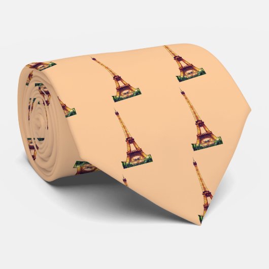 Eiffeltoren Stropdas van Parijs (Opgerold)