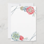 Eiffeltoren, Succulente Pensioen Kaart (Achterkant)