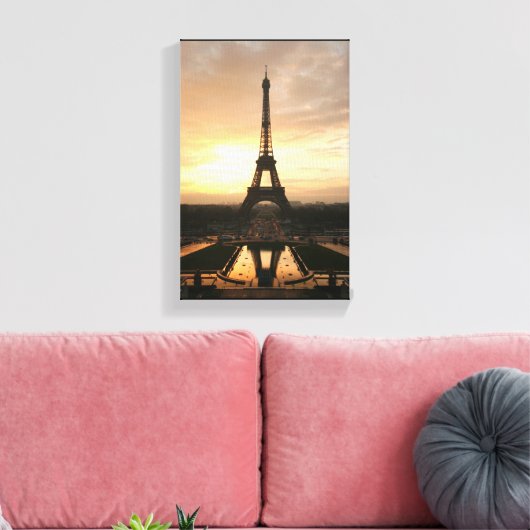 Eiffeltoren Sunrise Canvas Afdruk (Insitu (Woonkamer))