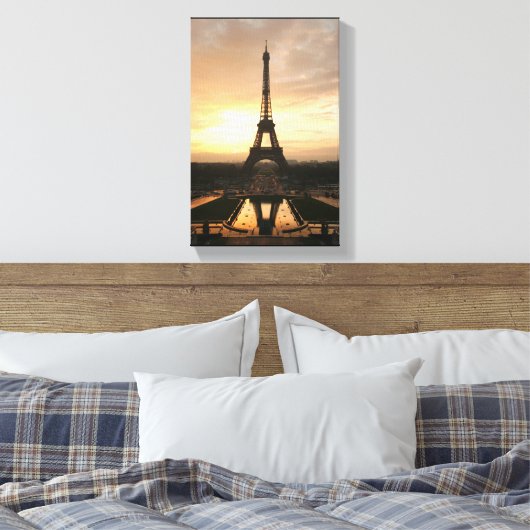 Eiffeltoren Sunrise Canvas Afdruk (Insitu (Slaapkamer))