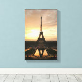 Eiffeltoren Sunrise Canvas Afdruk (Insitu (Houten vloer))