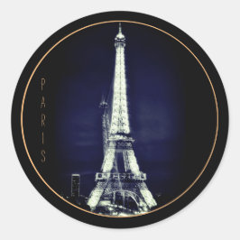 Eiffeltoren & Surreal Paris Kunst /love Frankrijk  Ronde Sticker