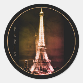 Eiffeltoren & Surreal Paris Kunst /love Frankrijk Ronde Sticker