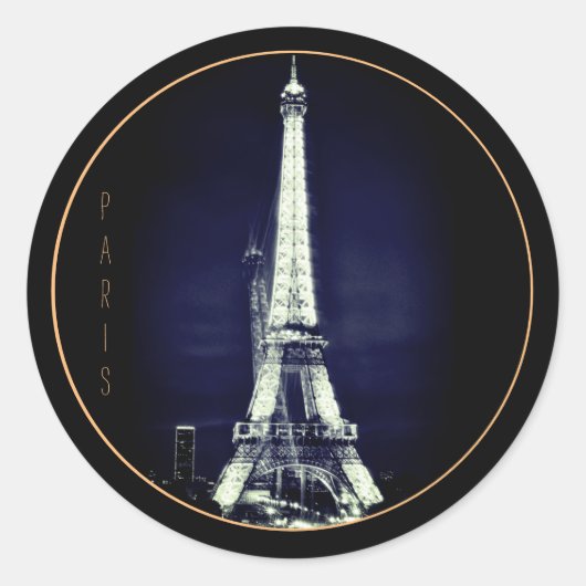 Eiffeltoren & Surrealistische Parijse Kunst /love Ronde Sticker (Voorkant)