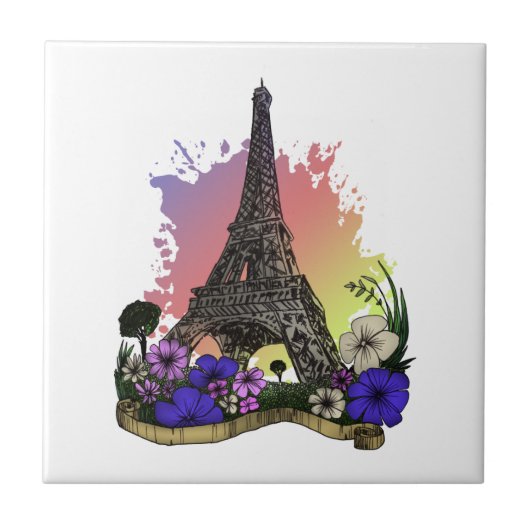 Eiffeltoren Tegeltje (Voorkant)