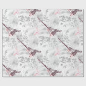 Eiffeltoren tegen de achtergrond van orchideeën cadeaupapier (Vlak)