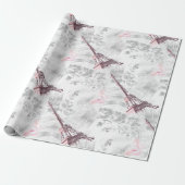 Eiffeltoren tegen de achtergrond van orchideeën cadeaupapier (Uitgerold)