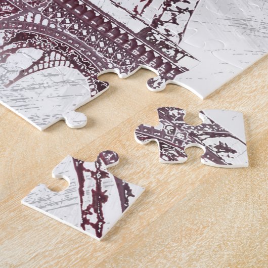 Eiffeltoren tegen de achtergrond van orchideeën legpuzzel (Zijkant)