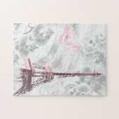 Eiffeltoren tegen de achtergrond van orchideeën legpuzzel (Horizontaal)