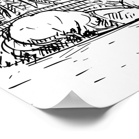 Eiffeltoren tonen poster (Hoek)