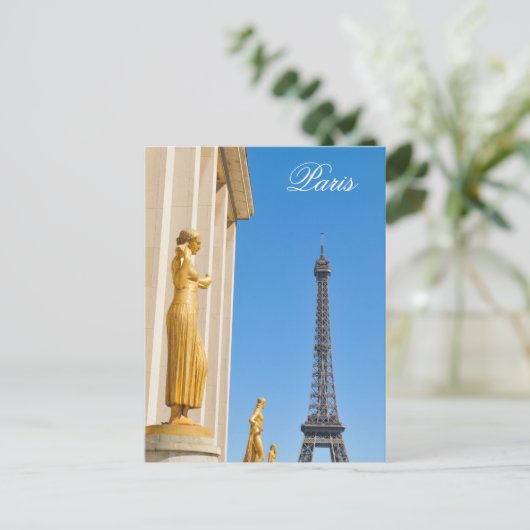 Eiffeltoren (Tour Eiffel) in Parijs, Frankrijk Briefkaart (Staand voorkant)