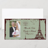 Eiffeltoren Trouwkaart Save the Date Foto Kaarten (Voorkant / Achterkant)